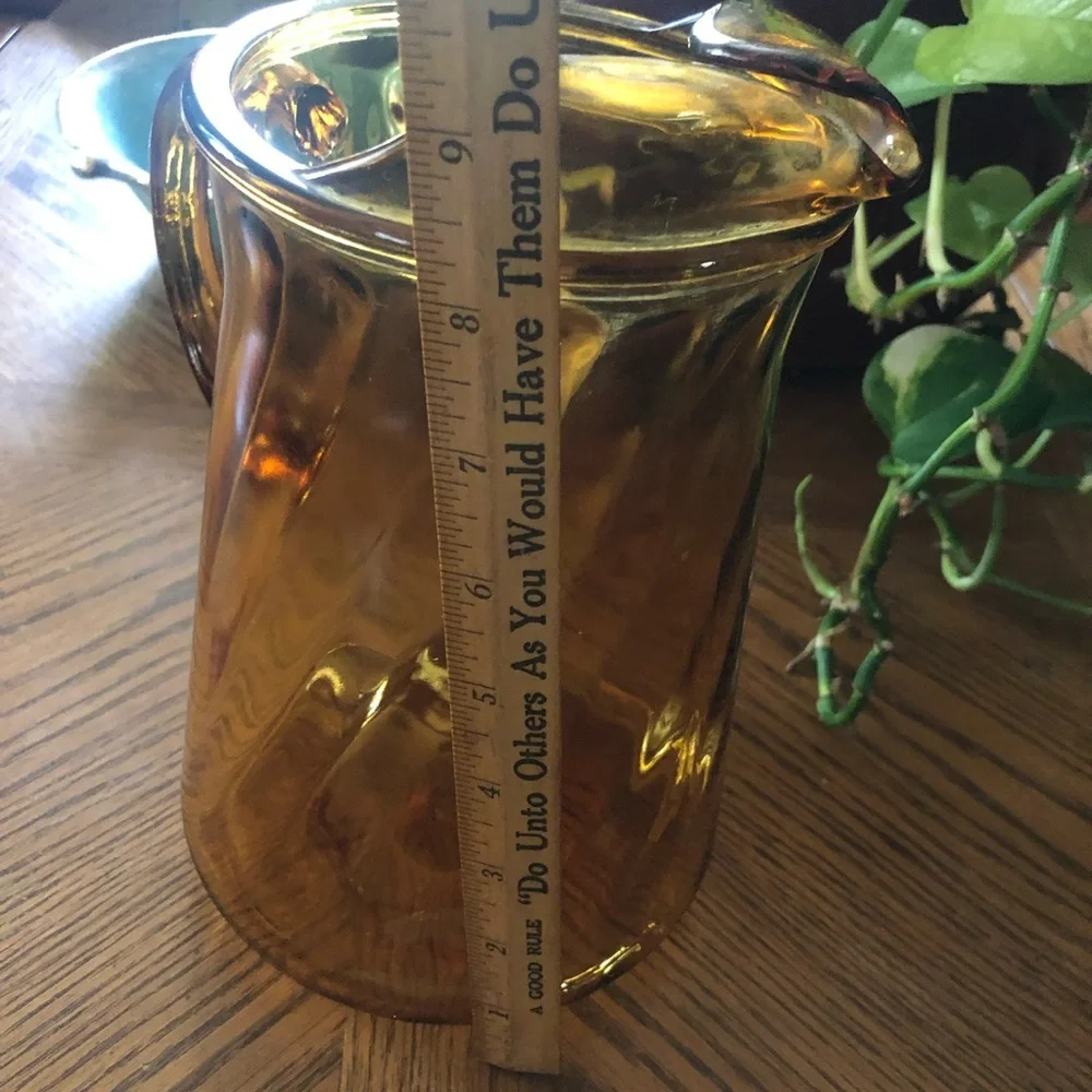 Amber Glass Pitcher